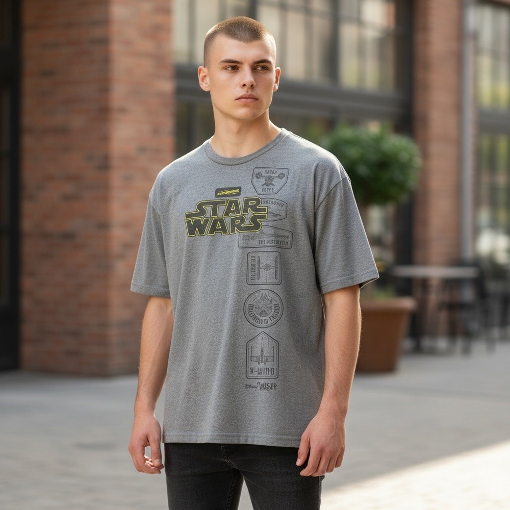 Disney Cruise Line Star Wars T-Shirt Mens XXL Gray Hyperspace Lounge Disneyana